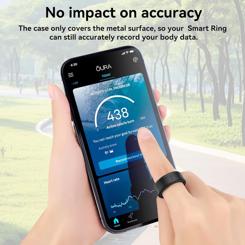 Dr.DJ [4 Pack Ultra -Thin Silicone Cover for Oura Ring Gen 4/4 Ceramic, Oura Ring Gen 3, Protector for Samsung Galaxy Ring/RingConn/for UltraHuman Ring AIR Sizing Kit, S (White/Black/Blue/Transparent) - Image 4